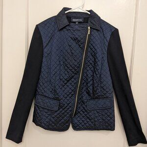 Jones New York Signature Petite Medium Puffer Jacket Quilted Lined Black